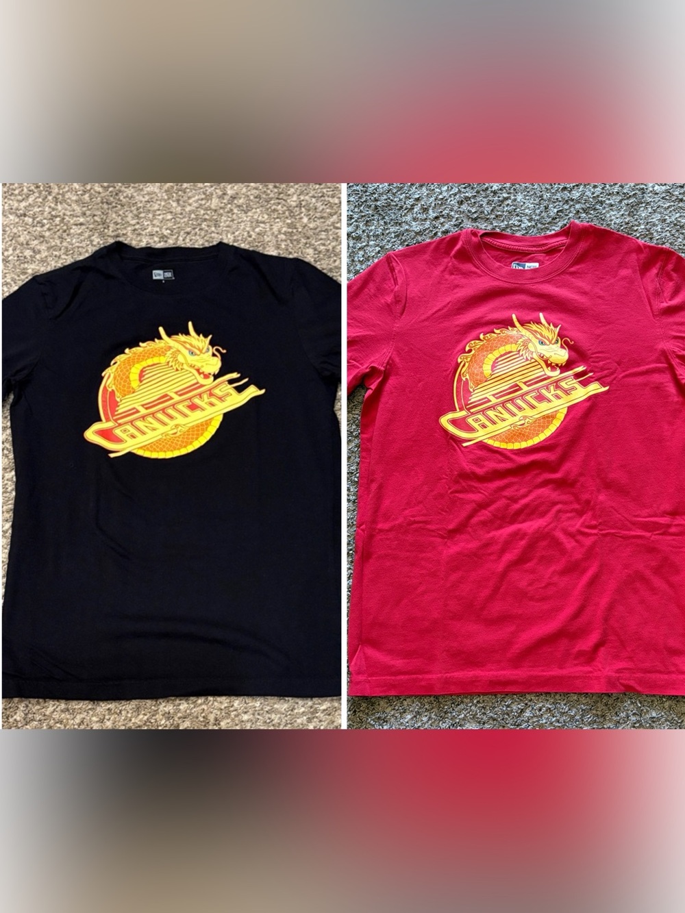 2 pcs Vancouver Canucks Year of the Dragon T-Shirt
